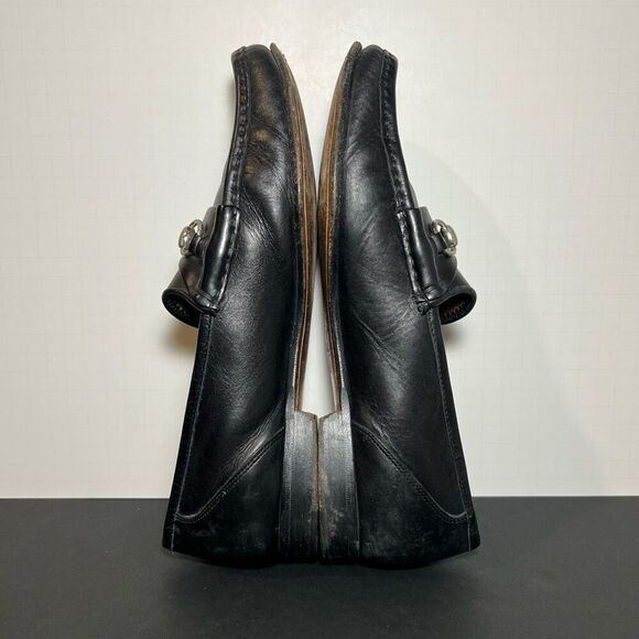 Mens ALLEN EDMONDS Verona II Black Leather Horse Bit Loafers / Size 10 Wide - Picture 6 of 8